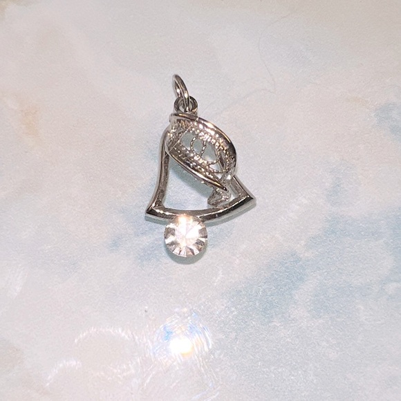 Vintage Filigree Bell Pendant Charm - Picture 2 of 6